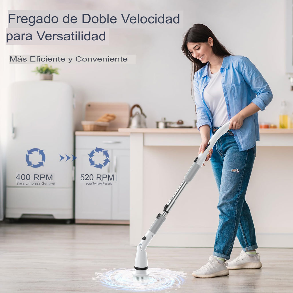 Cepillo Eléctrico de Limpieza 9 en 1 – Recargable, Potente y Multifuncional