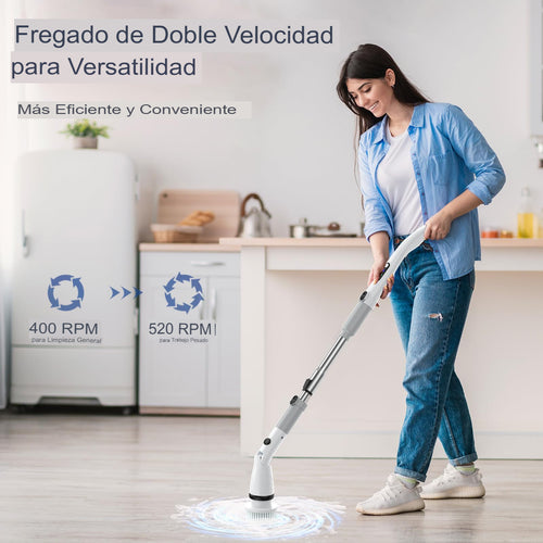 Cepillo Eléctrico de Limpieza 9 en 1 – Recargable, Potente y Multifuncional